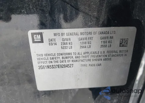 2014 Cadillac Xts Luxury from USA, damaged, VIN 2G61N5S37E9284527